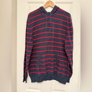 GAP Vintage Classic Navy & Red Striped Hoodie – Men’s XL – Circa 2011